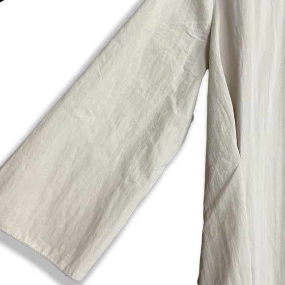 Beige Back Pleated Dress - Picture 5 of 5